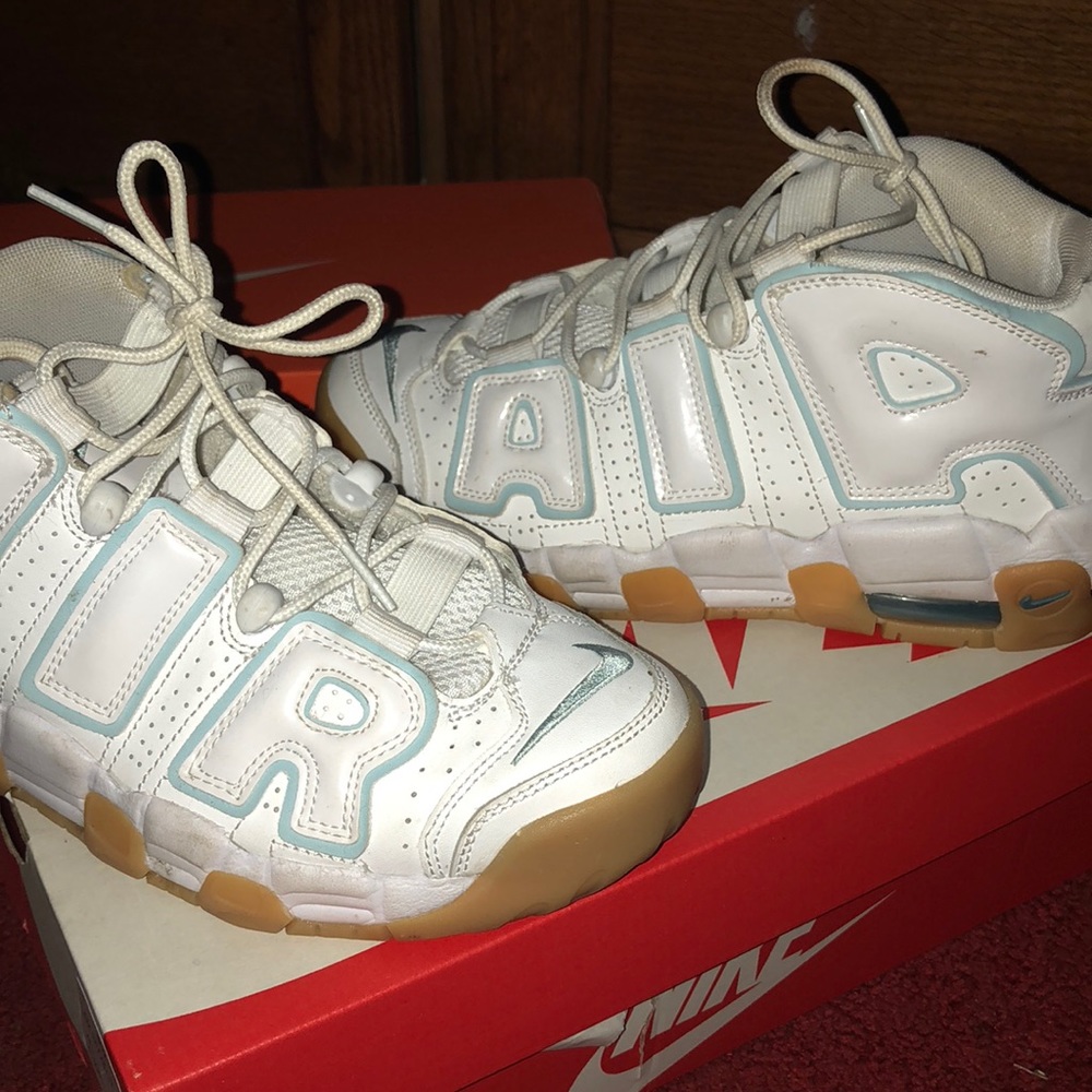 Nike Air More Uptempo White and Baby Blue